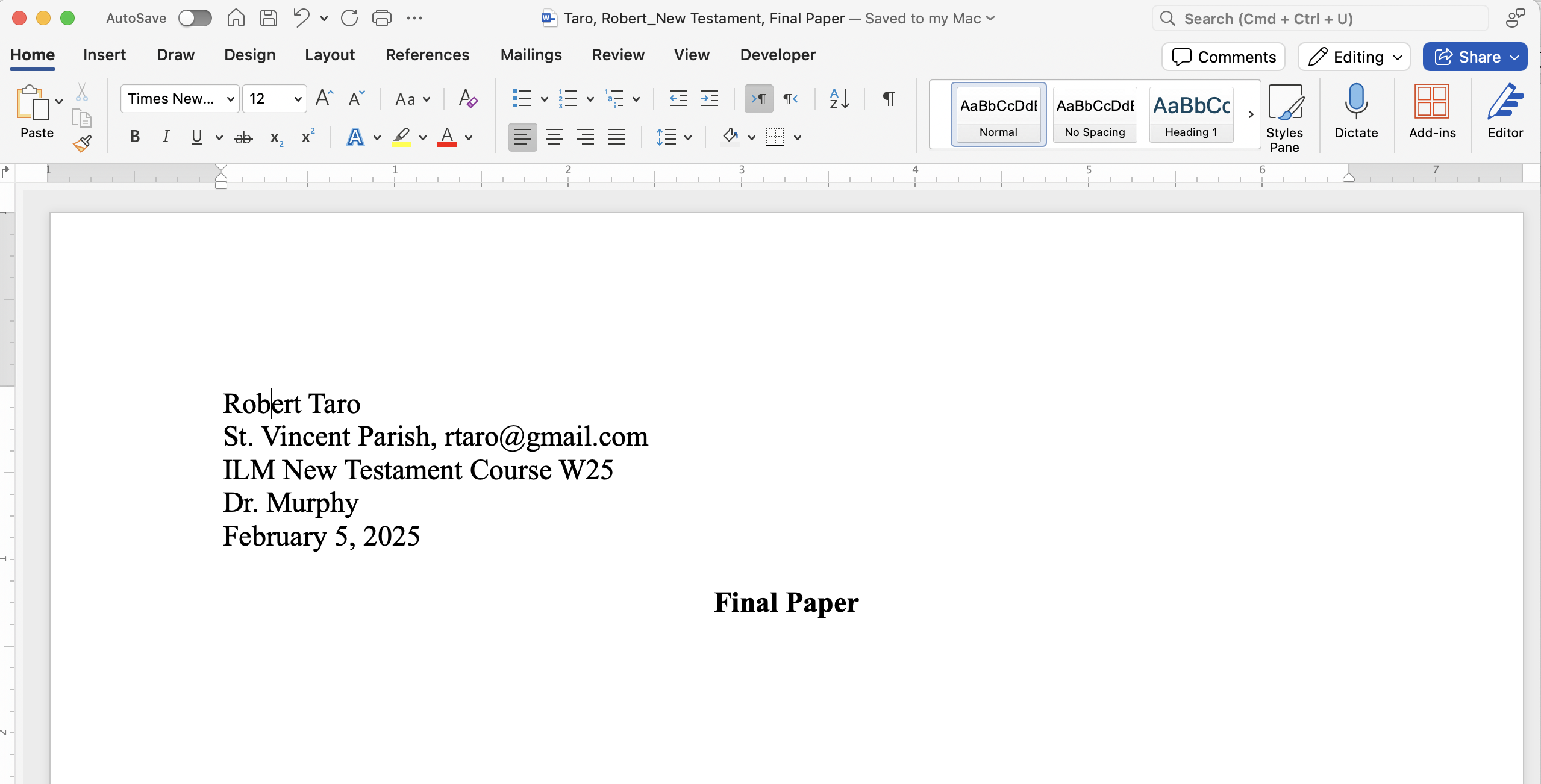 Sample Paper