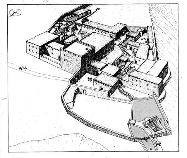 Qumran: Artist's Reconstruction from NW