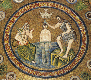 The Baptism of Jesus, Arian Baptistry, Ravenna (500-550 CE)