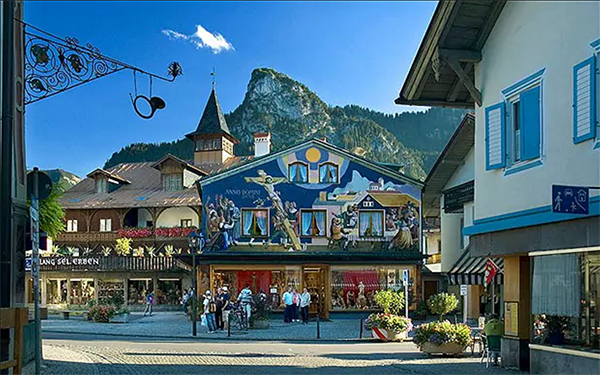 Passion Play Scene on Oberammergau Building