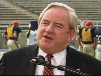 Jerry Falwell Speaks to Reporters (AP)