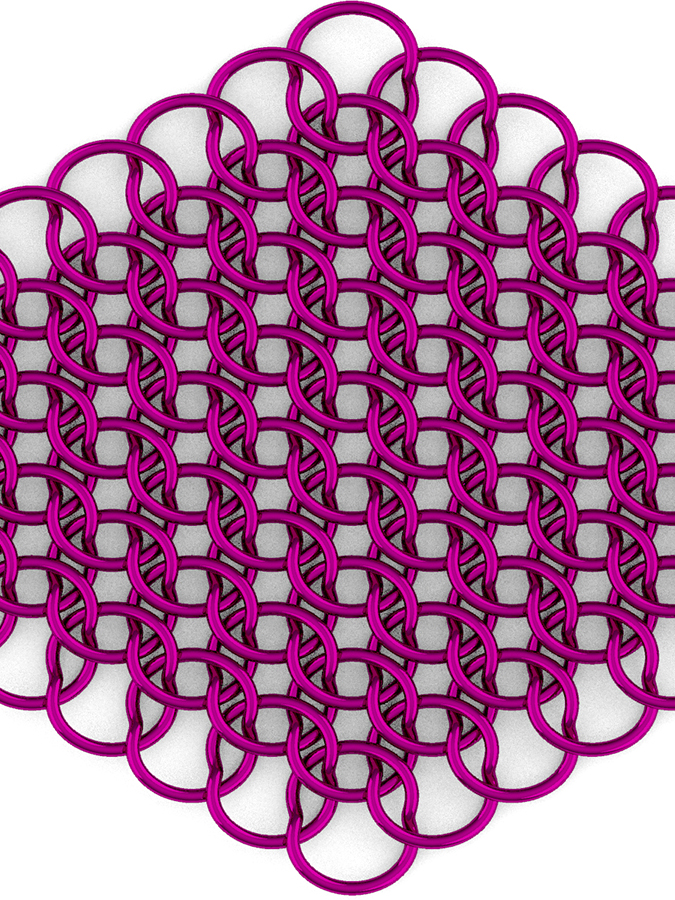 Virtual chain mail with symmetry type cmm.