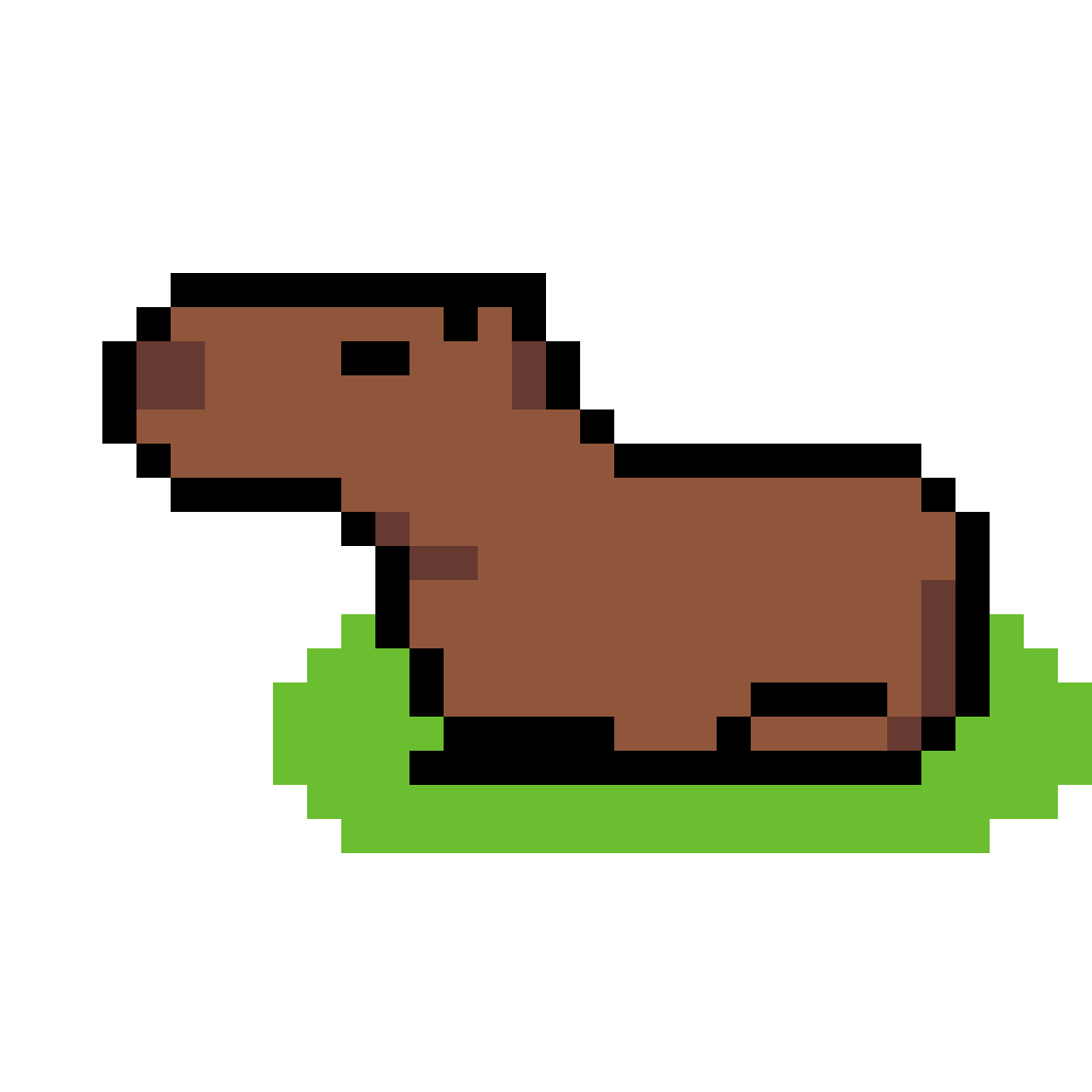 a capybara pixel art