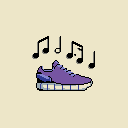 thumbnail with a shoe and music notes above it