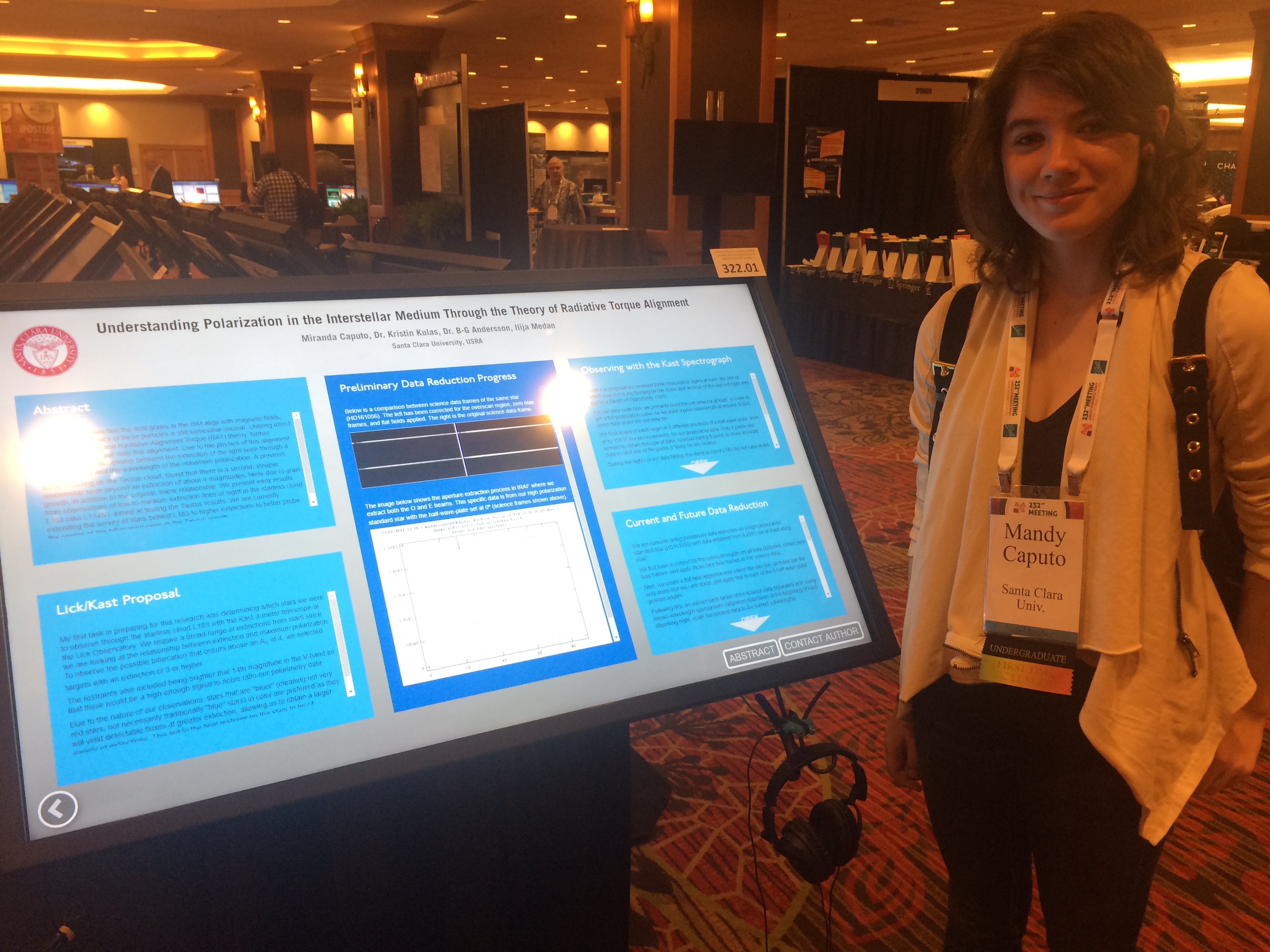 Miranda Caputo presenting at the 232nd AAS in Denver Colardo, June 2018.