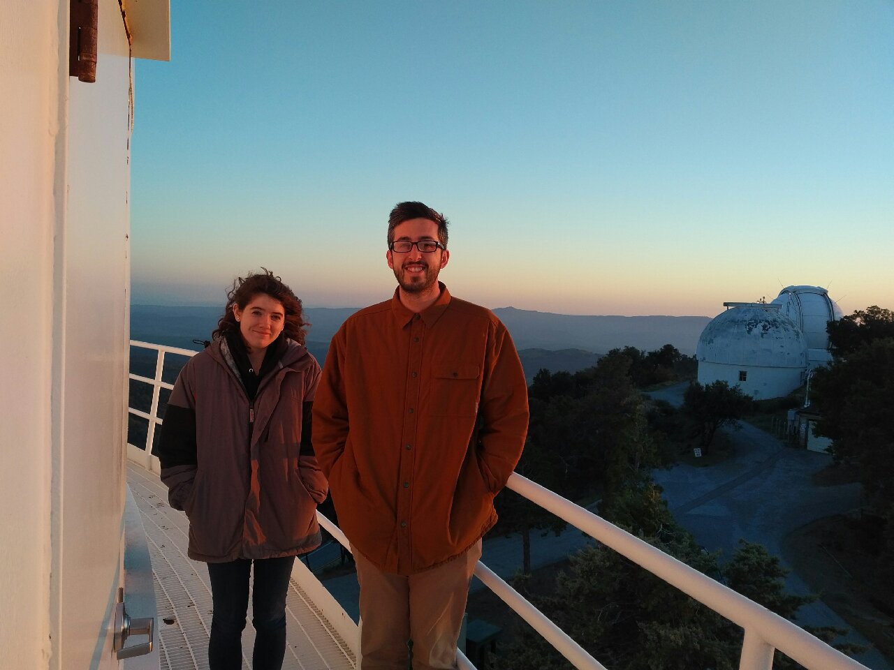 Ilija Medan and Miranda Caputo observing at Mount Hamilton April 2018.