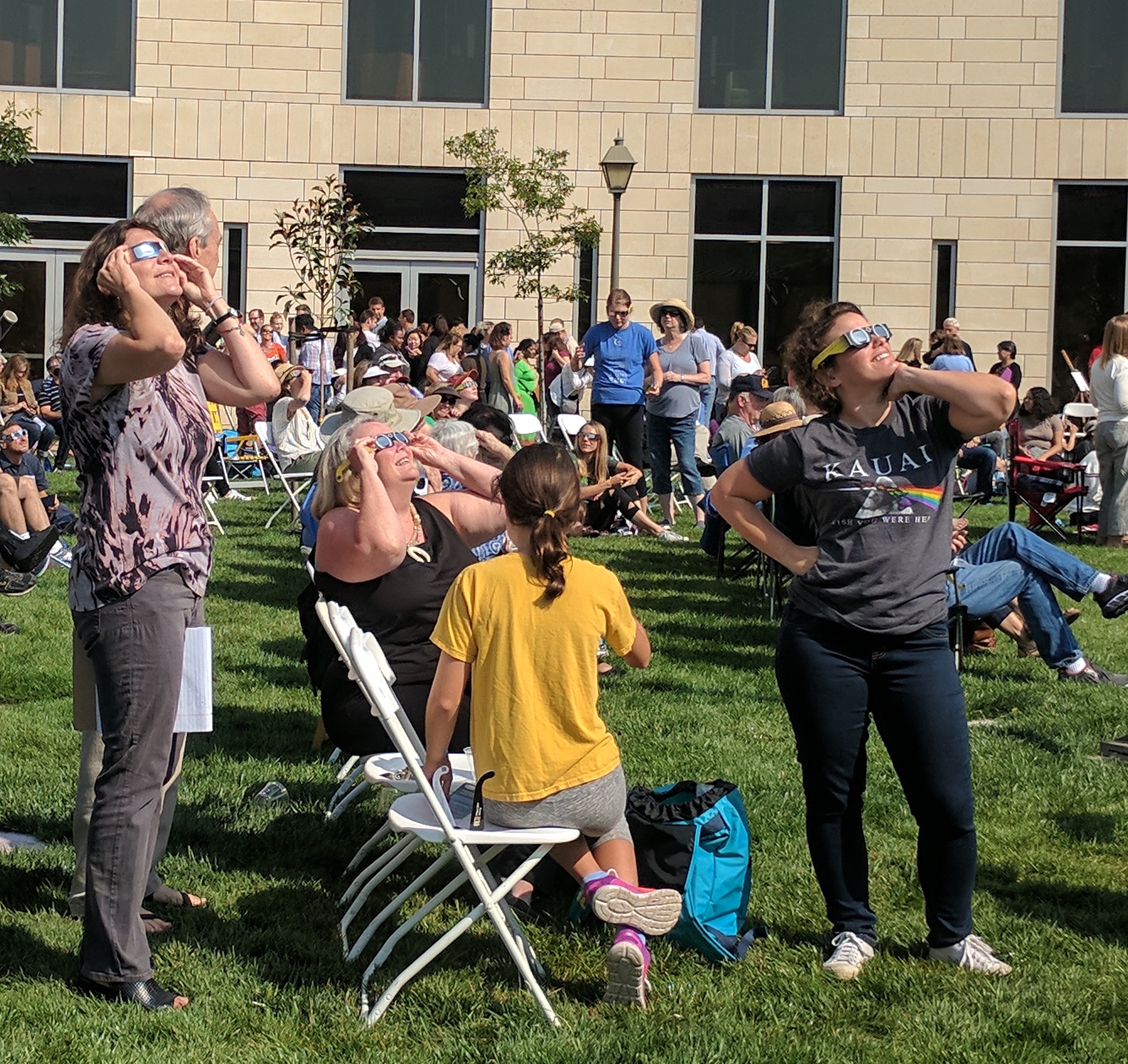 We gave out hundreds of solar eclipse glasses during the event.