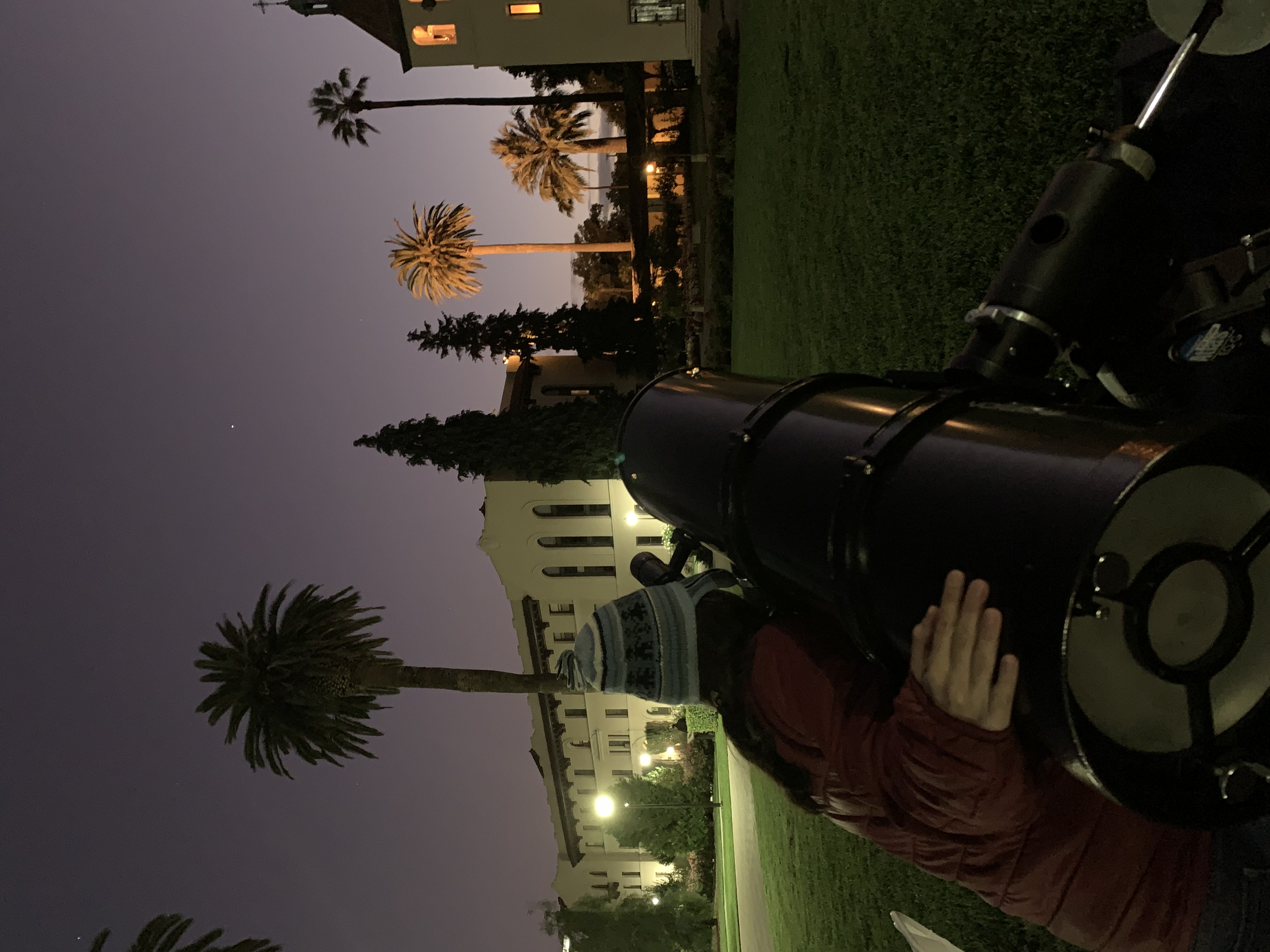 One of our 10 inch observing Venus.