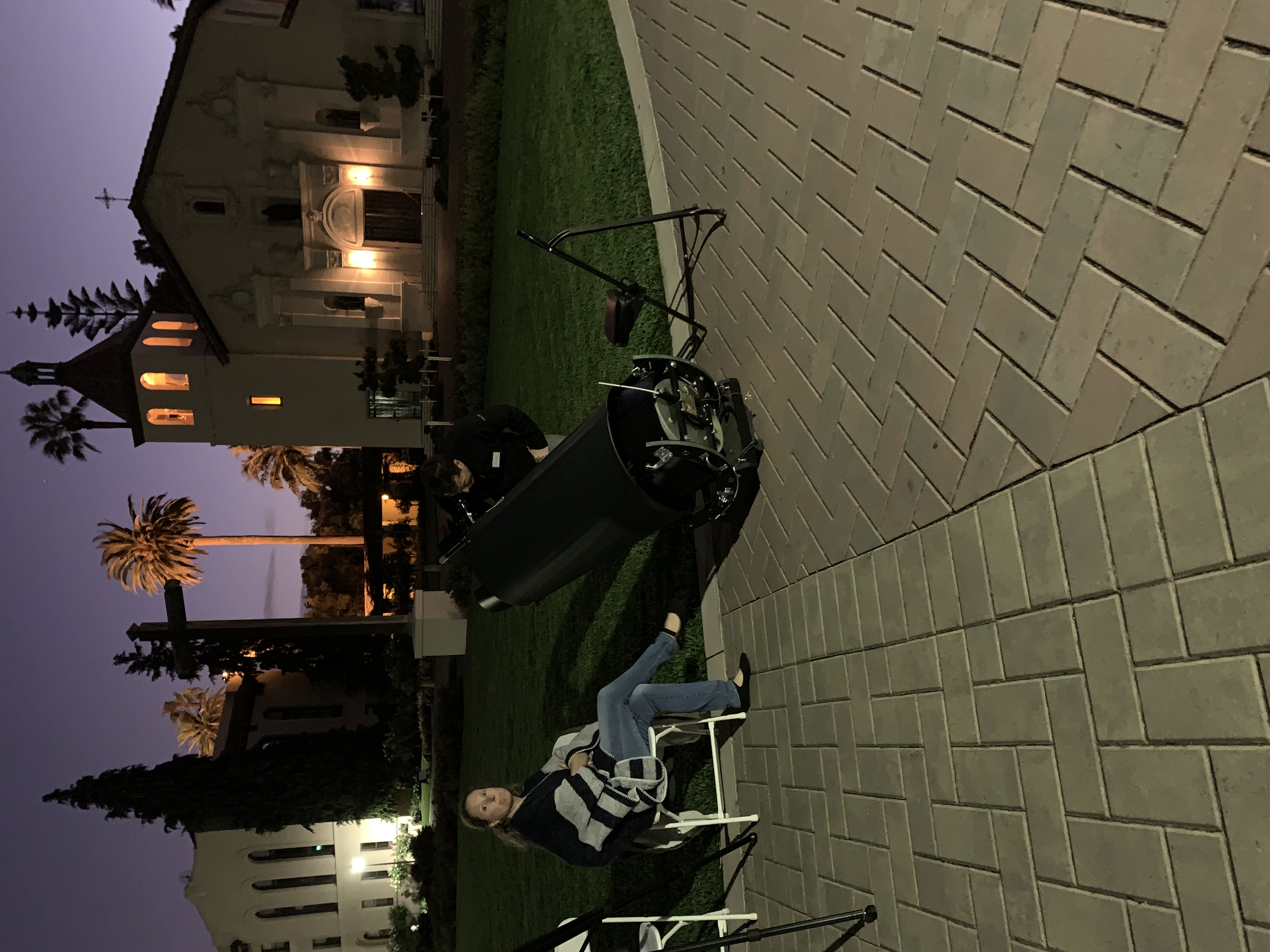 Volunteer Scott Mikusko with his telecope at the event.