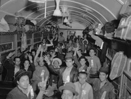 Mexican Farm Workers on the Train